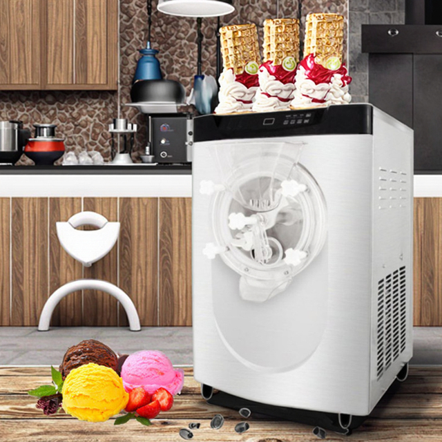 Commercial Automatic Hard Ice Cream Maker 16L/H Stainless Steel Fruit & Milk Ice Cream Machine for UAE Sale