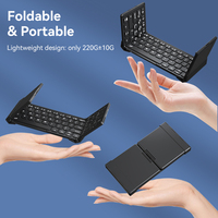 BOW Keyboard lipat Bluetooth, HB318D Bluetooth tipe-c Ultra tipis kantor nirkabel portabel hitam untuk Laptop