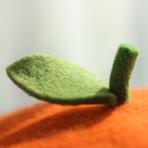 Fresh Cute Fruit Girl Soft Painter Hat Lovely Wool Felt Orange pink Gift Green Leaf Handmade Warm Beret Ladies - Product Image 6