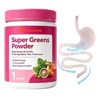 Poudre de Super Aliments Verts OEM, Détox Naturelle, Super Aliment pour Booster l'Immunité, l'Énergie et la Digestion, 300g, Marque Privée OEM