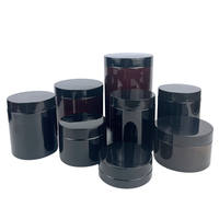 Échantillon gratuit pot en plastique ambré pour animaux de compagnie de 250ml 50ml 60ml 80ml pot d'emballage cosmétique 100ml 120ml 150ml pot de crème pour le visage imprimé avec logo