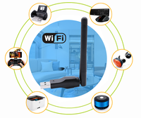 Adapter WiFi USB ODM untuk PC Adaptor Jaringan Nirkabel untuk Desktop Dongle Antena 2dBi Gain Tinggi Mendukung Laptop Desktop