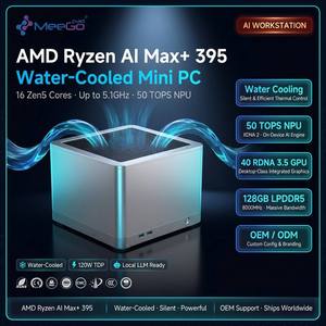 <span class=keywords><strong>Mini</strong></span> <span class=keywords><strong>PC</strong></span> A395W à refroidissement liquide AMD Ryzen AI Max+ 395 128 Go LPDDR5X 2 To SSD WiFi7 Simple LAN 2.5G Station de travail de bureau sous Windows 11 Pro - Product Image 1