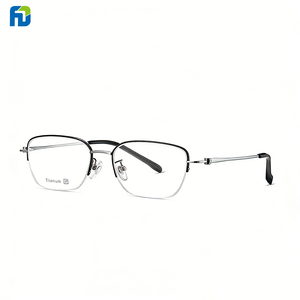 <span class=keywords><strong>Montura</strong></span> de <span class=keywords><strong>Gafas</strong></span> de Lectura <span class=keywords><strong>Cuadradas</strong></span> Semimontura de Titanio Ultraligeras para Hombre, Estilo Contemporáneo, para Uso Diario - Product Image 1