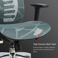 Chaise de bureau ergonomique en maille respirante à design en arête de poisson, capacité 200 kg
