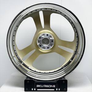 Jantes forgées Bku 2 pièces pour Chevy Impala Cadillac Skylark Fleetwood 23 24 26 pouces, jantes personnalisées <span class=keywords><strong>Lowrider</strong></span>, jantes en alliage doré - Product Image 4