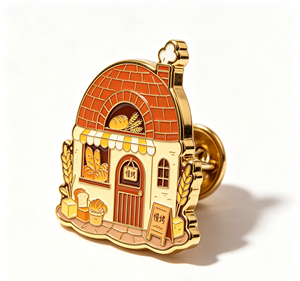 Pin de esmalte personalizado de panadería, insignia de solapa de aleación de zinc, pin de metal blando y duro para regalo y moda - Product Image 4