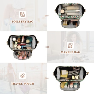 Wholesale Custom Logo Soft Luxury Cosmetic Bag Quilted Makeup Pouch Quilted Make up Bag Zipper Bag - Product Image 6