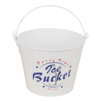 Seau à glace en métal personnalisé, seau en fer galvanisé pour bière