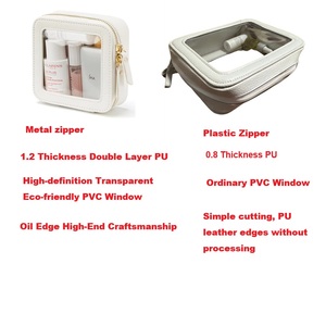 Luxury Large Clear PVC PU Leather Soft Custom with Logo Zipper for <strong>Women</strong> <strong>Travel</strong> Fashion Set Cases <strong>Toiletry</strong> Cosmetic Makeup <strong>Bags</strong> - Product Image 2