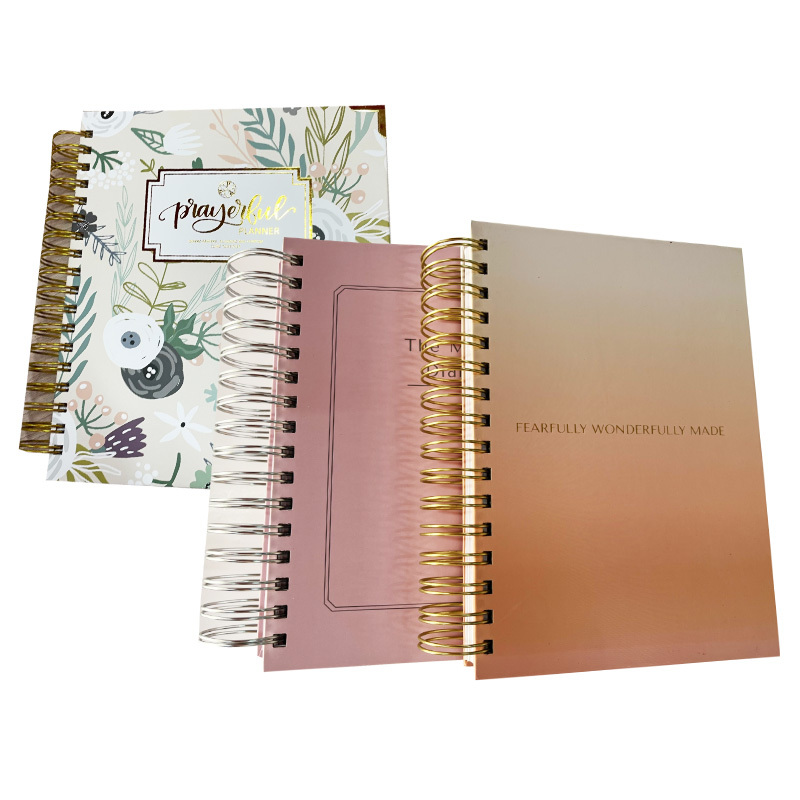 Best selling wire o hard cover custom design notebook printing custom journal book printing