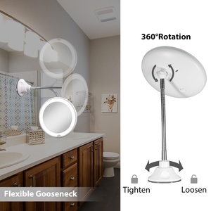 Miroir de maquillage mural anti-buée, miroir de douche pour le rasage, miroir grossissant 10x avec lumière, vente chaude - Product Image 3