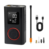 Pocket Metal Air Compressor Portable Tire Inflator with Tire Pressure Monitor and Fast Inflation for Car Motorcycle