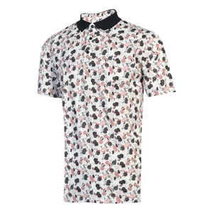Polo de golf pour homme à manches courtes en polyester, personnalisé par l'usine OEM, motif tricoté, logo frontal, grande taille, séchage rapide - Product Image 1