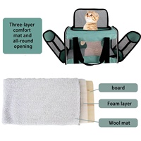 Sac de transport portable YOUK pour animaux de compagnie, en polyester avec doublure en maille, large bandoulière, fermeture éclair, pour chiens et chats, 20-35L