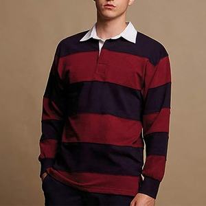 Hot Sale Langarm Rugby Jersey Herren Schwarz-und Halbweiß Rugby Trikots Einfarbig - Product Image 5