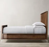 Collection de chambres à coucher de style international Offre Spéciale Sassanid OEM Lit à panneaux Benoit très brillant