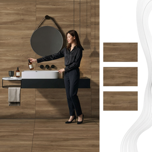 Azulejos de Porcelana con Aspecto de Madera Natural de 60x120cm y 10mm de Grosor, Colección para Pisos y Paredes, para Diseño de Interiores de Dormitorios de Hotel - Product Image 6