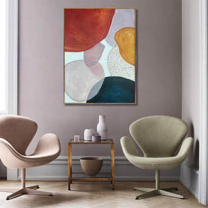 Arte originale moderna fatta a mano 3D pittura a olio astratta trama geometrica tela decorazione da parete stampa digitale dipinti decorativi - Product Image 4