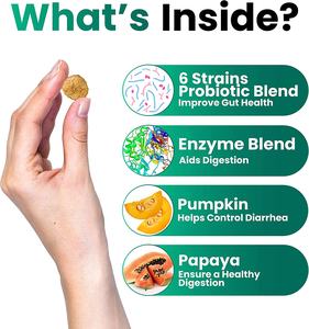 Probiotics-mascarillas para perros, probióticos para el alivio de alergias, multivitamina masticable, con glucosamina - Product Image 3