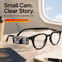 Kamera Mini S18 2026 Trending 1080P FPV Glasses Clip Camcorder dengan Layar LCD 0.96" Foto 12MP SD 256GB & Senter