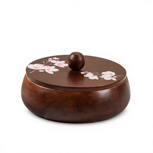 Premium Wooden Chapati <b>Box</b> with Flip Top Lid-<b>Stackable</b> Classic Design for Wedding Customized Indian Roti <b>Storage</b> - Product Image 1