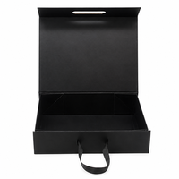 Boîte cadeau de luxe avec logo personnalisé, fermeture magnétique étanche, avec poignée, design pliable écologique, boîte d'emballage pour vêtements et chapeaux
