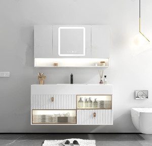 Armario <span class=keywords><strong>de</strong></span> tocador <span class=keywords><strong>de</strong></span> <span class=keywords><strong>baño</strong></span> montado en la pared, moderno, <span class=keywords><strong>de</strong></span> alta calidad, resistente al agua, <span class=keywords><strong>con</strong></span> luces LED - Product Image 5