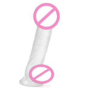 Weicher Flüssigsilikon Realistischer Dildo - Umweltfreundliche G-Punkt-Stimulation Künstlicher <span class=keywords><strong>Penis</strong></span> Starker Saugnapf Erwachsenen-Spielzeug Großhandel - Product Image 1