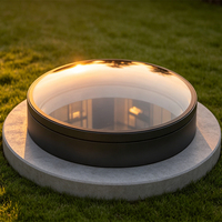 Claraboya Circular para Sótano, Ventana Redonda de Aluminio para Techo, Sistema de Claraboya para Patio Empotrado, Iluminación Natural Diurna