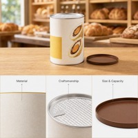 Tube en carton alimentaire rond avec couvercle en aluminium facile à décoller, emballage hermétique pour biscuits et chips