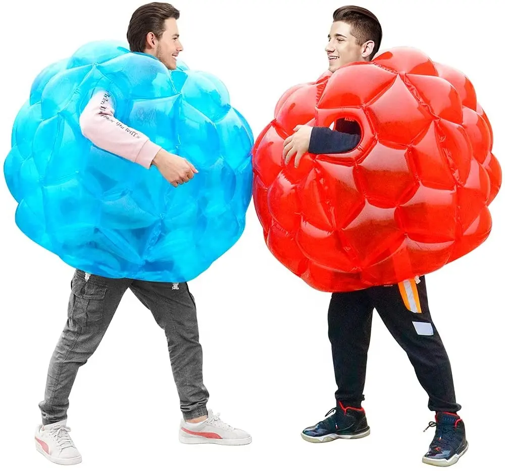 Şişme Buddy tampon topları 2 adet, çocuklar futbol topu insan tokmağı topu, yetişkinler için vücut Zorb topu