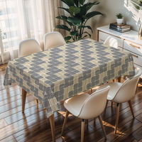 Nappe de style nordique RNPT, tissu doux avec envers en PU, housse de table moderne, facile à nettoyer, décoration de salle à manger et de cuisine, vente en gros personnalisée