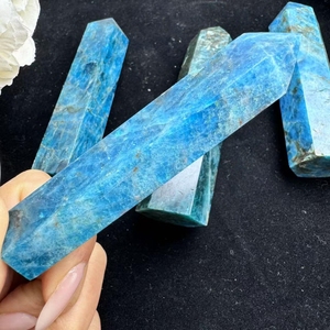 Venta al por Mayor de Varitas de Cristal Grandes de Alta Calidad, Piedra Natural Curativa, Torre de Apatita Azul para Decoración - Product Image 4