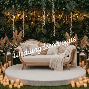 Elegant Bride and Groom <b>Sofa</b> with Premium Upholstery Perfect for Wedding Stage Ceremony and Reception - Product Image 3