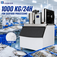Machine à glaçons 1000 kg pour la transformation des aliments et des boissons avec production de glace en flocons et assistance à distance pour la résolution des problèmes