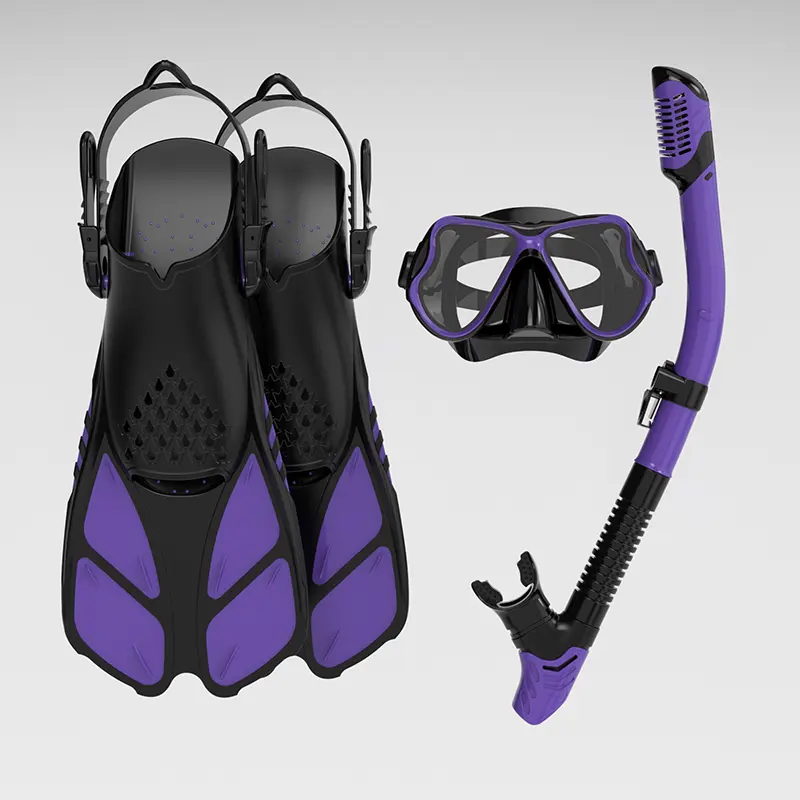 Custom Logo Diving Equipment Freediving Flippers Dive Snorkel Mask Fins Set Professional Diving mask fins set