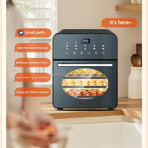 Freidora de aire digital eléctrica 12L-25, horno con control de pantalla táctil, 8 presets, <span class=keywords><strong>tostadora</strong></span> multifunción para uso doméstico en RV, hecha de plástico - Product Image 2