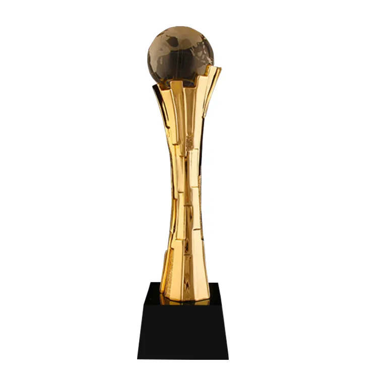 Custom crystal ball metal trophy award souvenir trophy