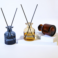 Bouteille de parfum diffuseur de parfum pour voiture en verre rond vide et recyclable, pour senteurs liquides, diffuseur à bâtonnets pour voiture, vente chaude