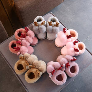 <span class=keywords><strong>Chaussons</strong></span> d'hiver en fourrure de cerf de Noël pour enfants, filles, garçons, enfants, <span class=keywords><strong>chaussons</strong></span> de chambre, bottes, vente en gros - Product Image 4