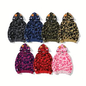 Sudadera con Capucha y Cremallera Completa Bapees Camuflaje Tiburón de Alta Calidad 2026, 100% Algodón, Unisex para Hombre y Mujer, Estilo Urbano - Product Image 1