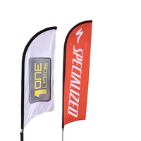 Drapeaux publicitaires en polyester à plumes, bon marché, pour l'extérieur, design personnalisé avec mât en aluminium pour la publicité promotionnelle