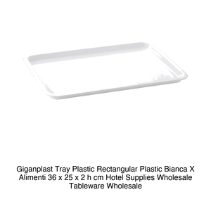 ถาดพลาสติก Giganplast ทรงสี่เหลี่ยม รุ่น Bianca X Alimenti ขนาด 36 x 25 x 2 ซม. อุปกรณ์โรงแรม ขายส่ง ภาชนะใส่อาหาร ขายส่ง - Product Image 2