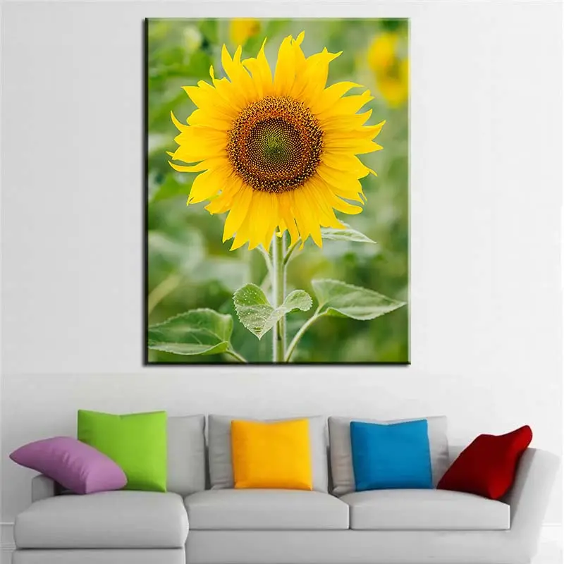 Modern Flowers Sunflower Landscape Wall Art Pictures And Posters Print On Canvas Painting For Home Decor Cuadros Room Decoration