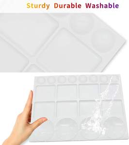 <span class=keywords><strong>Palette</strong></span> de peinture à l'<span class=keywords><strong>aquarelle</strong></span> à 20 compartiments, <span class=keywords><strong>palette</strong></span> de mélange de peinture acrylique, <span class=keywords><strong>palette</strong></span> carrée en plastique pour artistes, <span class=keywords><strong>grande</strong></span> <span class=keywords><strong>palette</strong></span> pour enfants, adultes et artistes - Product Image 3