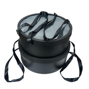 Caja de Regalo Navideña de Lujo Ecológica con Forma de Flor, Ventana Transparente, Impresión de Logotipo, Embalaje de Entrega Vacío para Artesanías - Product Image 1