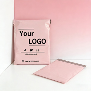 맞춤형 로고 패턴 인쇄 핑크 메일백 스타일 특급 소포 발송 서비스 의류 포장 물류 메일백 - Product Image 4