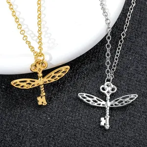 Custom Personalized Men's Women's Luxury Necklace Wing Key Magic Jewelry Collarbone Chain Lightweight Hanging Neck Accessory