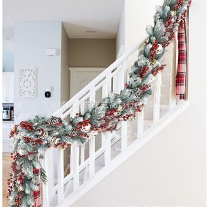Guirlande de Noël artificielle Dingyi, 72 brins, effet queue de renard, blanche, pour décoration intérieure et extérieure, cheminée, manteau de cheminée, table - Product Image 2